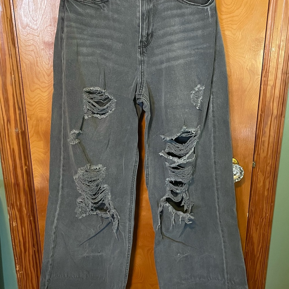 SO Gray High-Rise Wide Leg Jeans